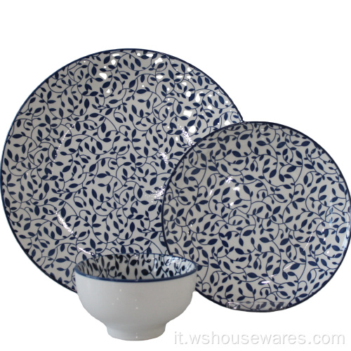 Set da cena in porcellana di stampa pad Set di ceramica a colori ceramica